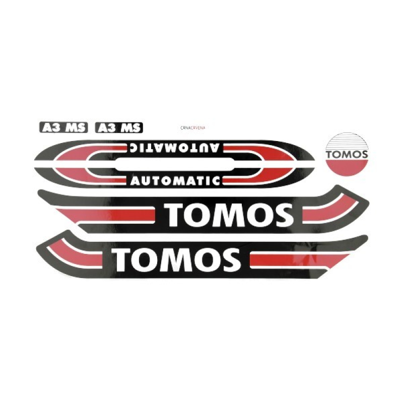 Sticker set Standard rood/zwart